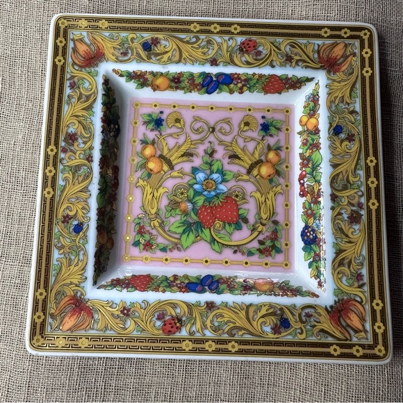 Versace by Rosenthal Butterfly Garden Porcelain Tray - Picture 2 of 7